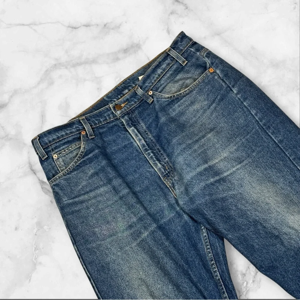 Vintage Levi’s 1996 Orange‎ Tab Men’s Faded Blue Jeans 38x30 505 Reg Straight